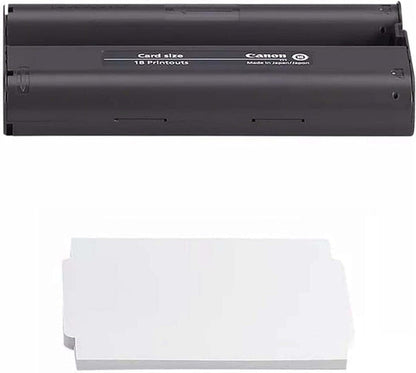 Paper for Canon SELPHY CP1500 - KC-18IF Genuine Canon Ink + Sticker Paper Set (54 x 86mm) 18 Sheets, also compatible with CP1300, CP1200