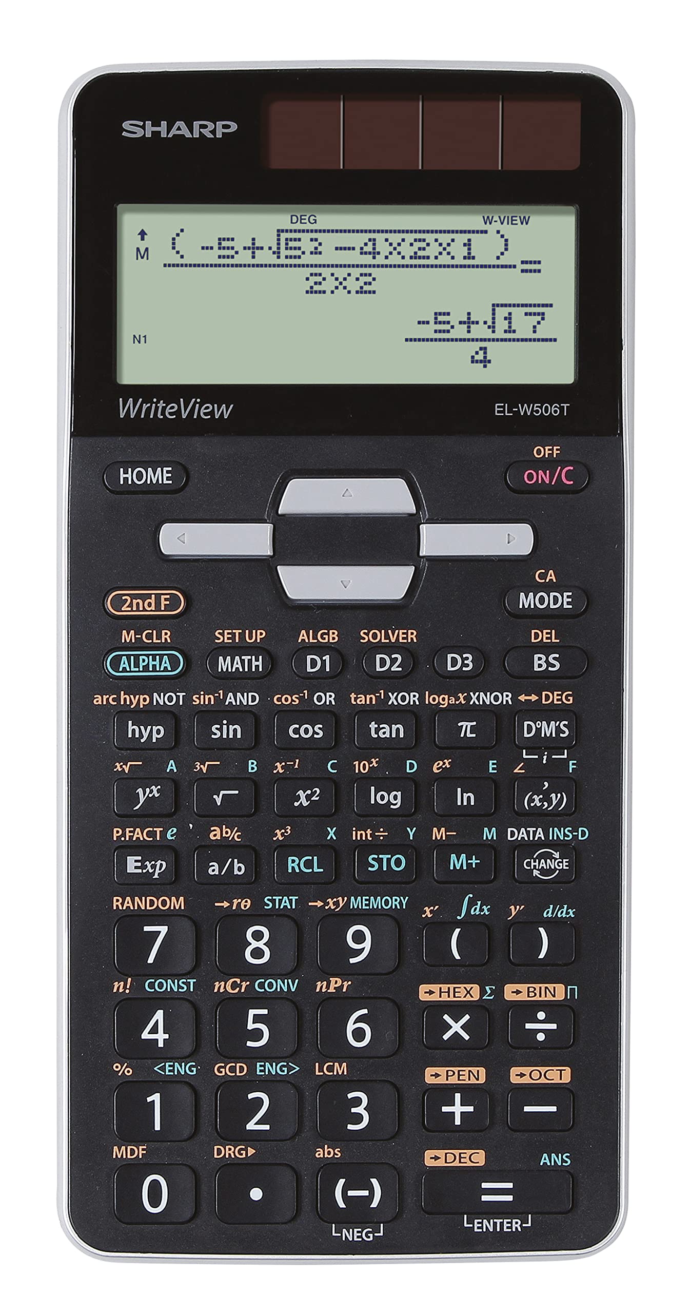 Sharp EL-W506T GY Scientific Calculator, EL-W506T-GY