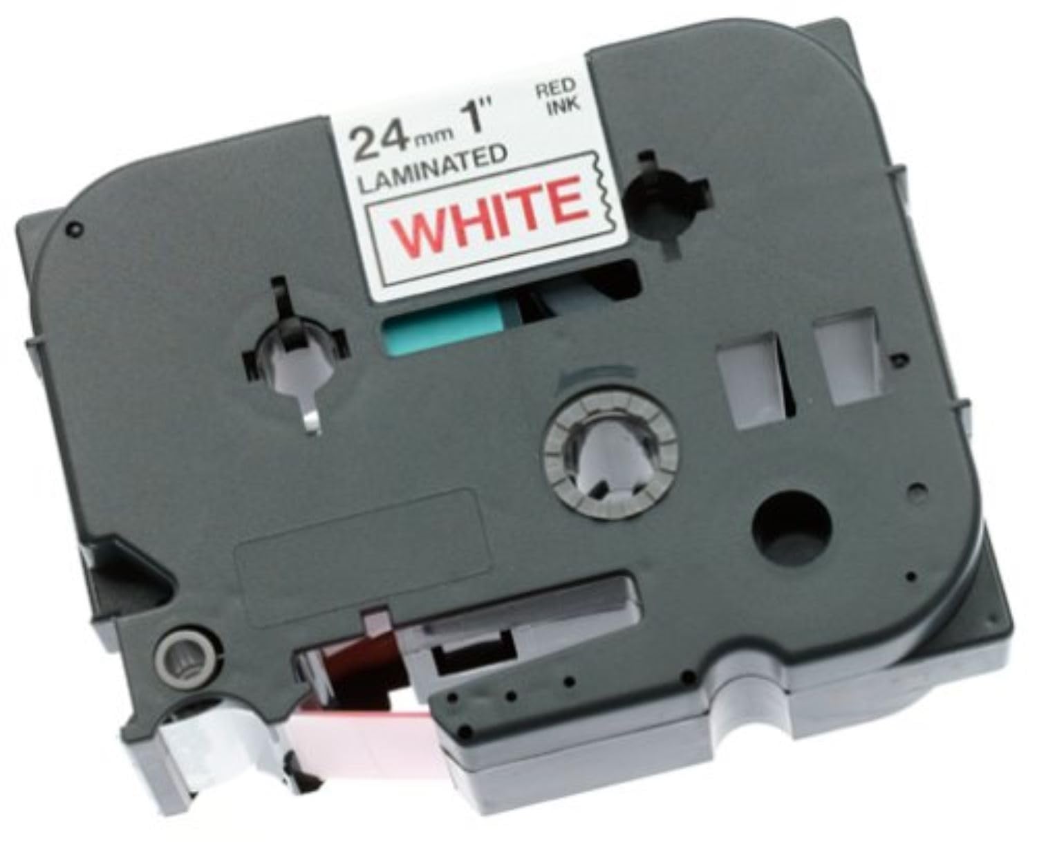 Brother - Laminated tape - white, red - Roll (2.4 cm x 8 m) - 1 roll(s