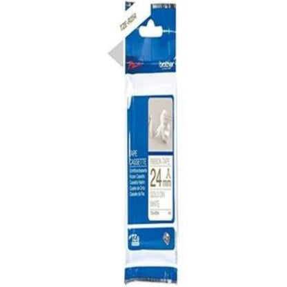 Brother TZe-R254 Labelling Tape Cassette, Gold on White, 24mm (W) x 4M (L), Ribbon Tape, Brother Genuine Supplies