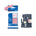 Brother Original Brother textiles TZe-RE54 label tape gold on pink - 24 mm wide, 4 m long (for Brother P-touch H200, H100LB/R, H105, E100/VP, D200/BW/VP, D210/VP, Cube, Cube Plus