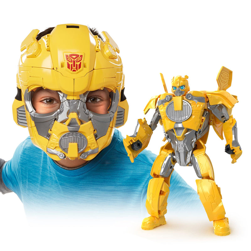 Transformers Toys Rise of the Beasts Film Bumblebee 2-in-1 Converting Mask for Ages 6 and Up, 22.5 cm