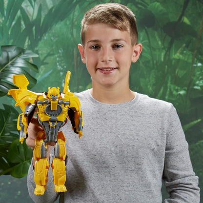 Transformers Toys Rise of the Beasts Film Bumblebee 2-in-1 Converting Mask for Ages 6 and Up, 22.5 cm