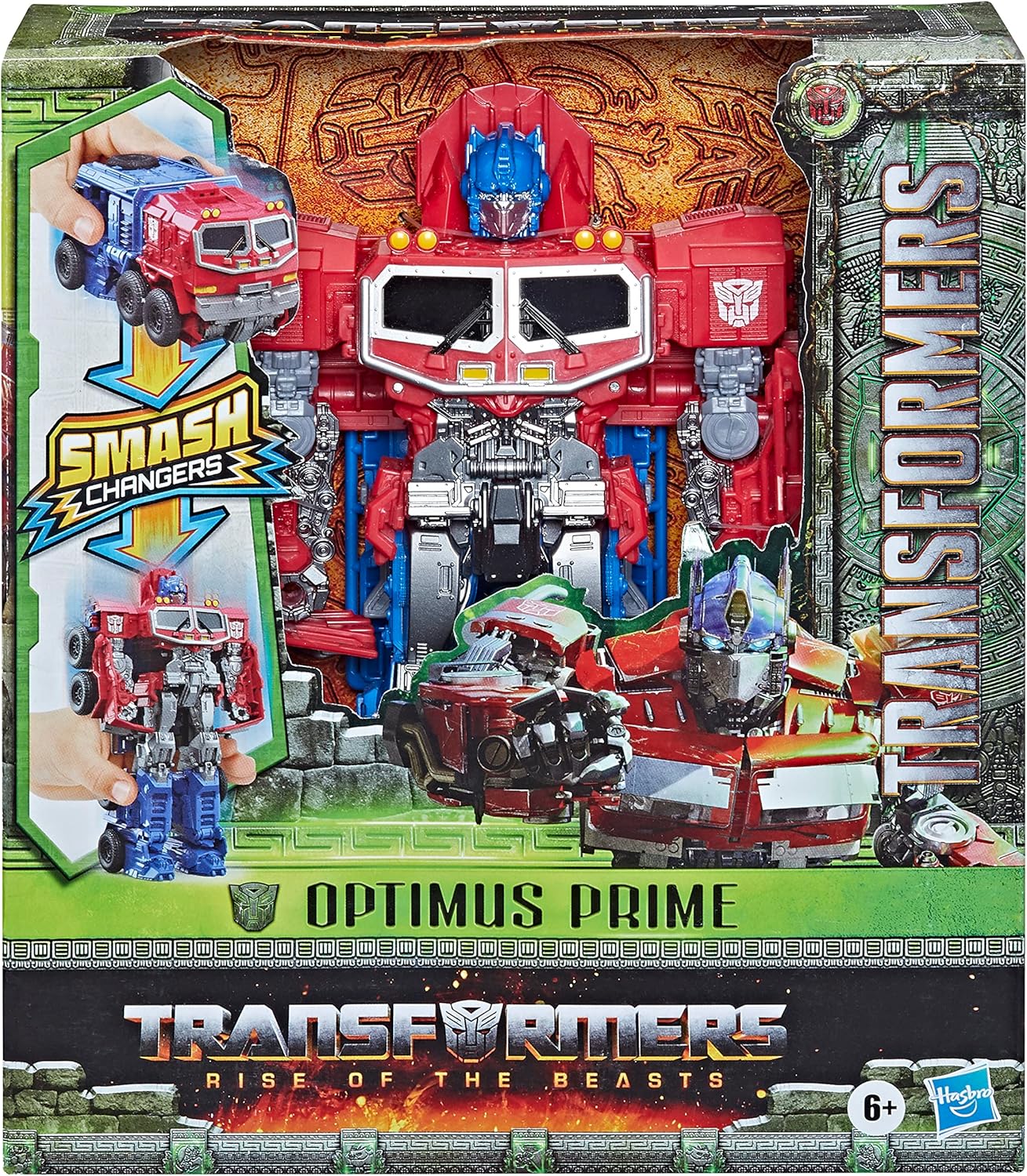 TRANSFORMERS Toys Rise of the Beasts Film, Smash Changer Optimus Prime Action Figure – Ages 6 and up, 22.5 cm