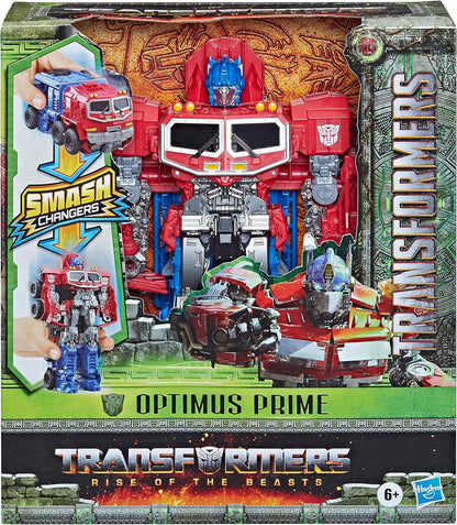 TRANSFORMERS Toys Rise of the Beasts Film, Smash Changer Optimus Prime Action Figure – Ages 6 and up, 22.5 cm