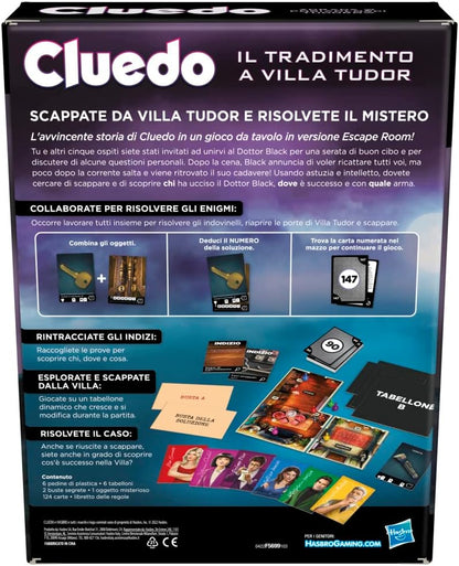 Hasbro Gaming, Gioco da Tavolo, 10+ anni, Contiene: 6 pedine di plastica, 6 tabelloni, 2 buste segrete, 1 oggetto misterioso, 124 carte e foglio di istruzioni
