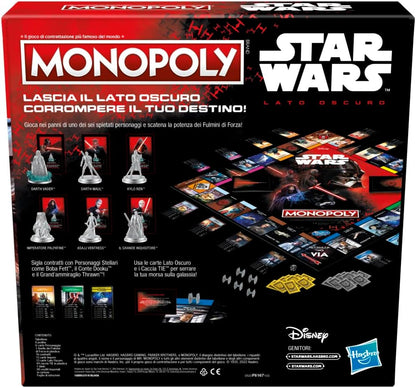 Hasbro Gaming Monopoly: Star Wars Dunkle Seite, Brettspiel für Familien, Kinder, Star Wars Geschenk, Multi, 6 Spieler