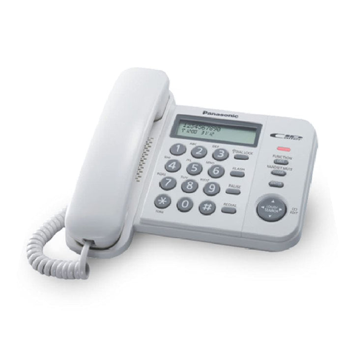 Panasonic KX-TS560EX1W telephone - telephones (LCD, AA, 190 x 95 x 196 mm