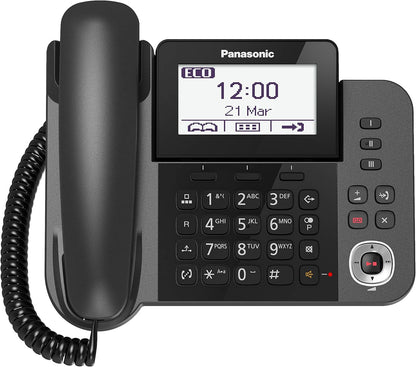 Panasonic KX-TGF320EXM telephone - telephones (DECT, Desk, Black, LCD, AAA, Polyphonic