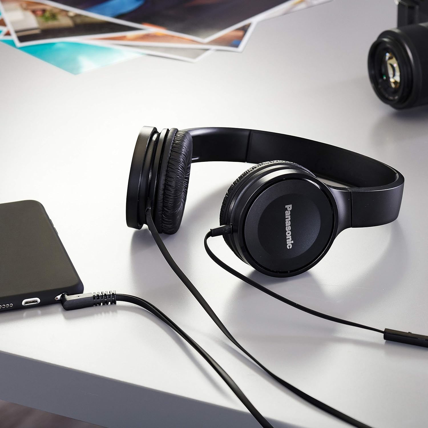 Panasonic RP-HF100M Cuffie con Filo, On Ear, Suono Potente e Bilanciato, Compatte, Leggere e Pieghevoli, con Microfono