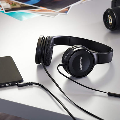 Panasonic RP-HF100M Cuffie con Filo, On Ear, Suono Potente e Bilanciato, Compatte, Leggere e Pieghevoli, con Microfono