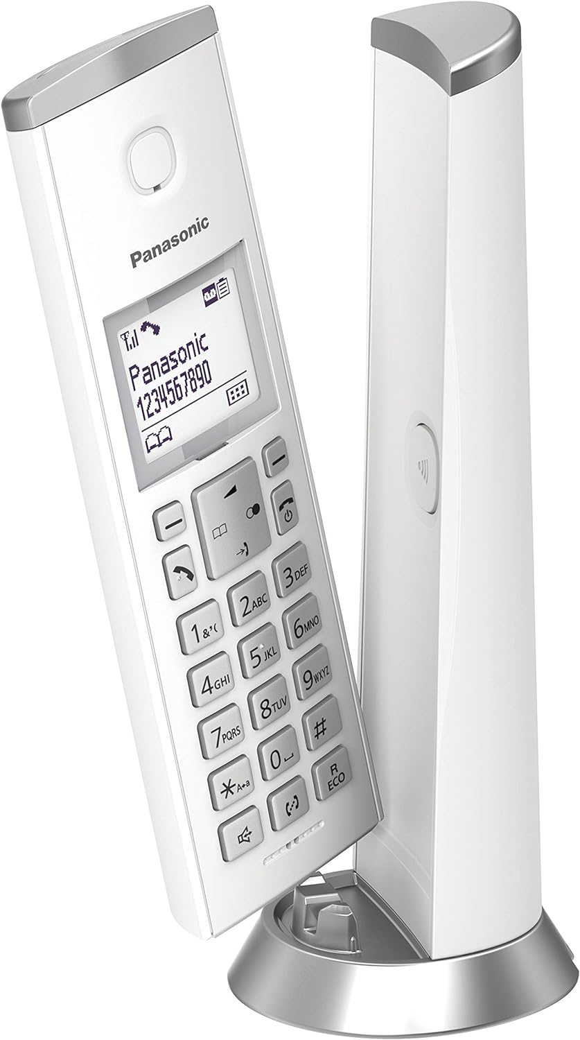 Panasonic KX-TGK220 – Telephone (DECT Phone, Wireless Terminal, Speaker, 120 Inputs, Caller ID, White