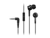 Panasonic TCM115E Wired In-Ear Headphones with Excellent Noise Isolation, Microphone, Powerful Sound