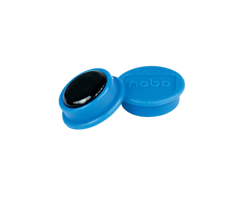 Nobo Magneti per Lavagna Bianca Magnetica, Diametro 20 mm, Confezione da 8, Blu, 1901443 Diametro 20 mm Confezione da 8 Blu