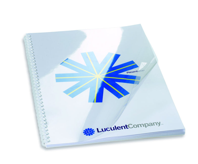 GBC HiClear Binding Covers, 180 micron, A4, Clear, Pack of 100, CE011880E
