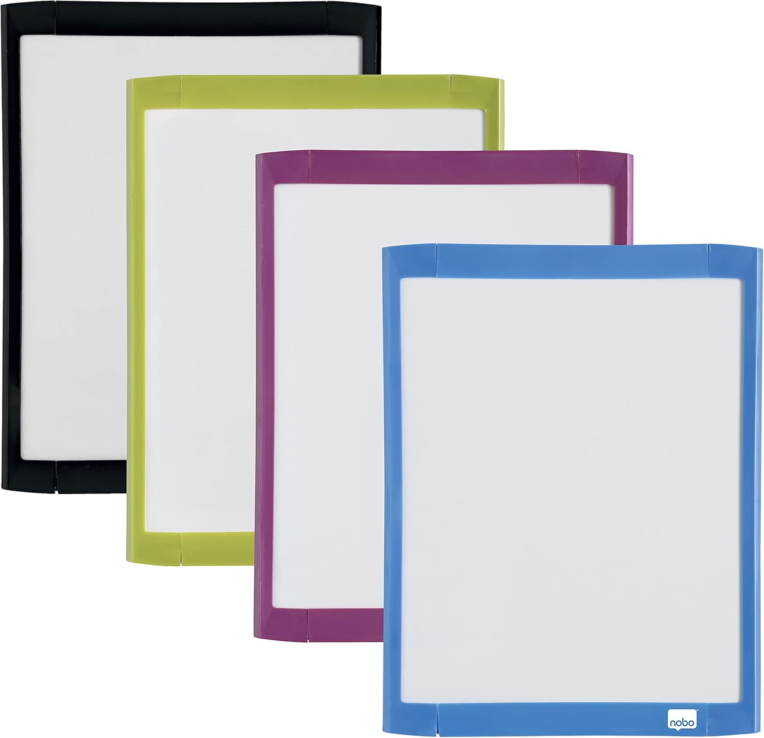 Nobo 1903816 Mini Magnetic Whiteboard with Coloured Frame, Dry Wipe, Wall Mountable, Includes Whiteboard Pen, Magnets, Eraser & Foam Adhesive Mounting Pads,Light Blue