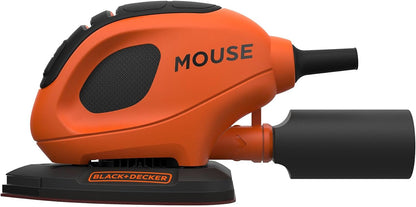 BLACK + DECKER 55W Mouse Sander with 15 Accessories in Softbag, BEW230BC-QS