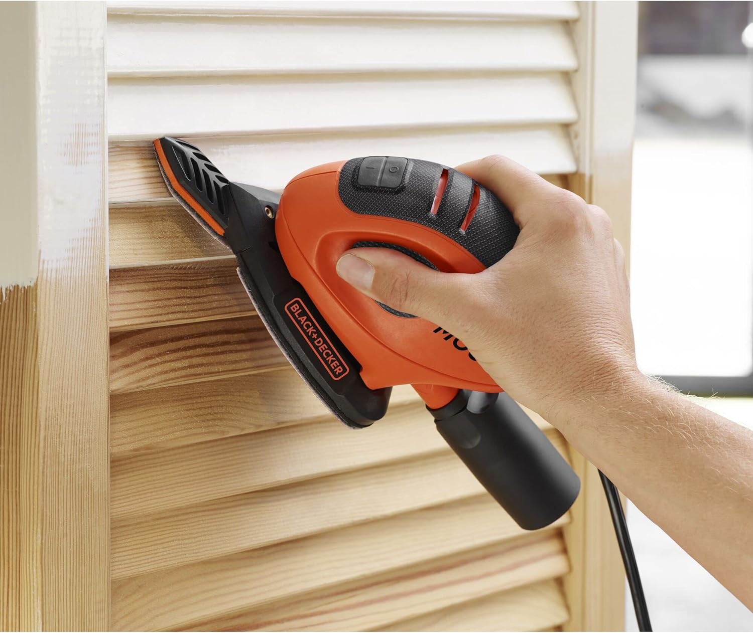 BLACK + DECKER 55W Mouse Sander with 15 Accessories in Softbag, BEW230BC-QS