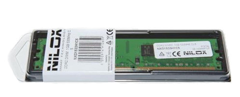 Nilox NXD1533H1C5 Memoria RAM DDR2 DIMM da 1 GB, 533MHz, CL5, Verde