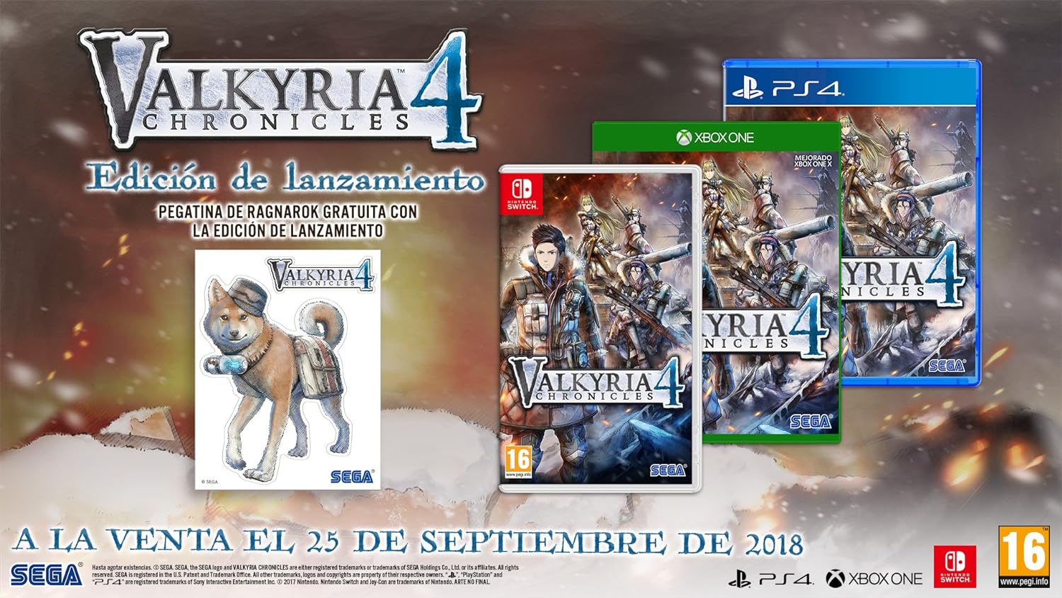 Valkyria Chronicles 4 Playstation 4 Playstation 4 standard