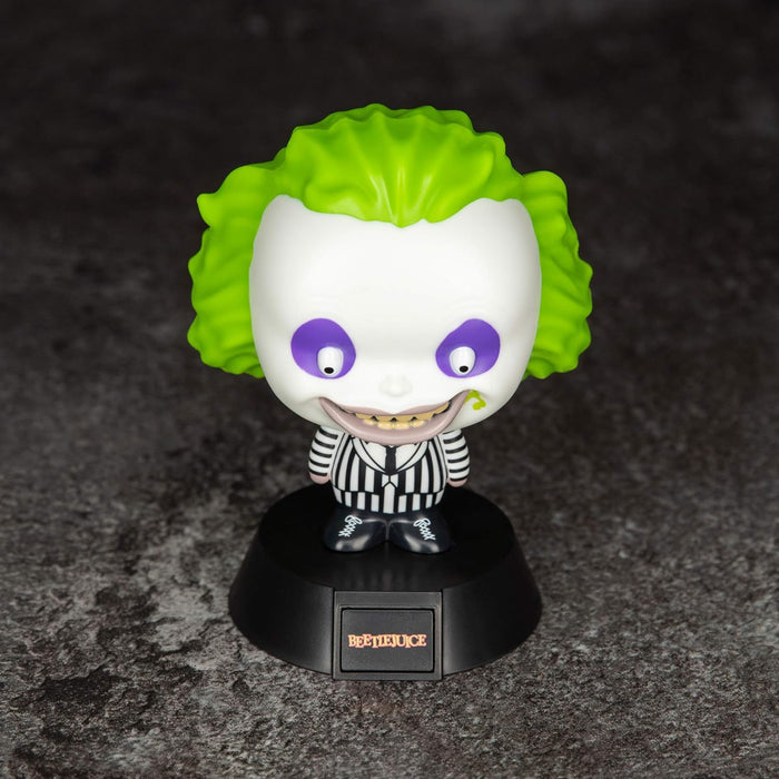 Paladone Beetlejuice 3D Icon Night Light or Desk Lamp BDP | Officially Licensed from The 1988 American Horror Film,Black and White | Battery Powered 2X AAA