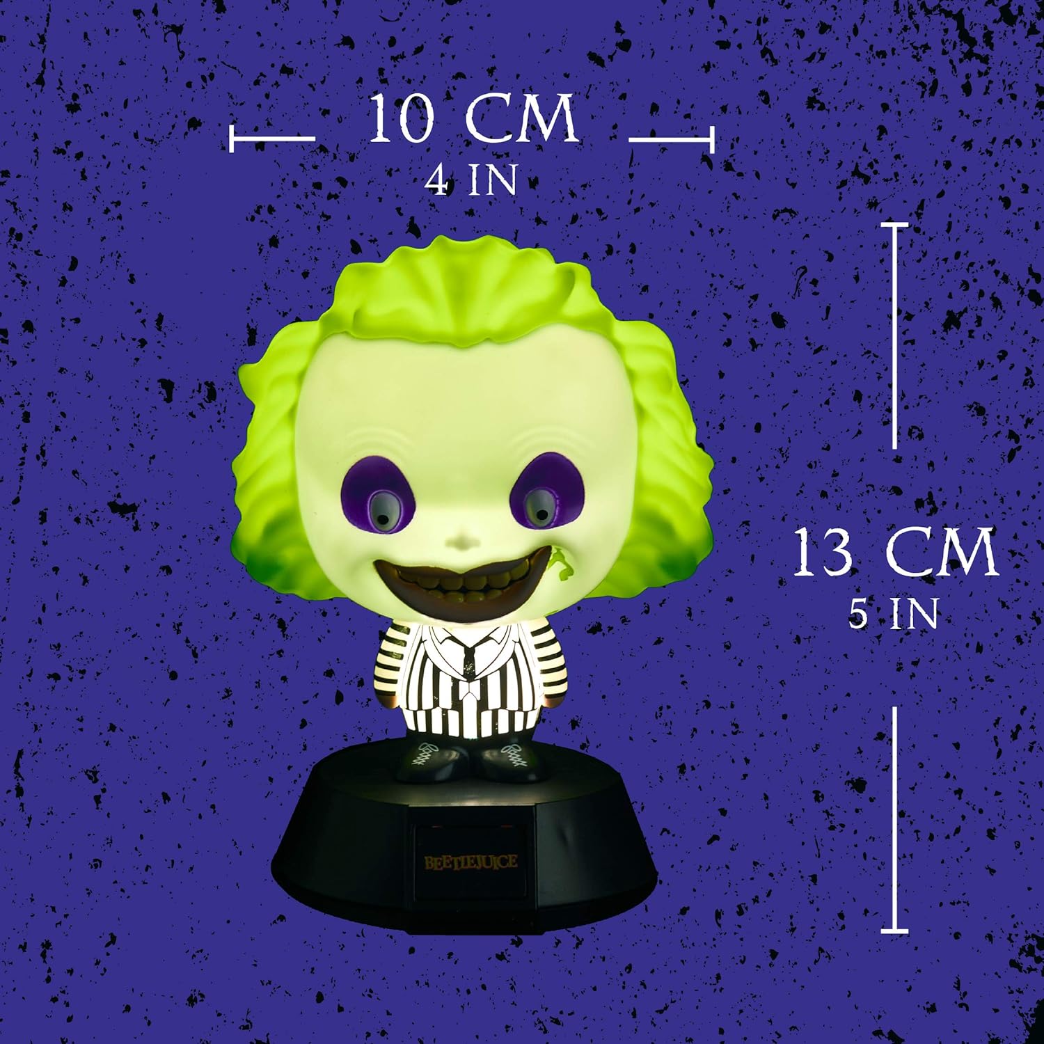 Paladone Beetlejuice 3D Icon Night Light or Desk Lamp BDP | Officially Licensed from The 1988 American Horror Film,Black and White | Battery Powered 2X AAA