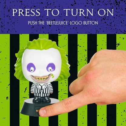 Paladone Beetlejuice 3D Icon Night Light or Desk Lamp BDP | Officially Licensed from The 1988 American Horror Film,Black and White | Battery Powered 2X AAA
