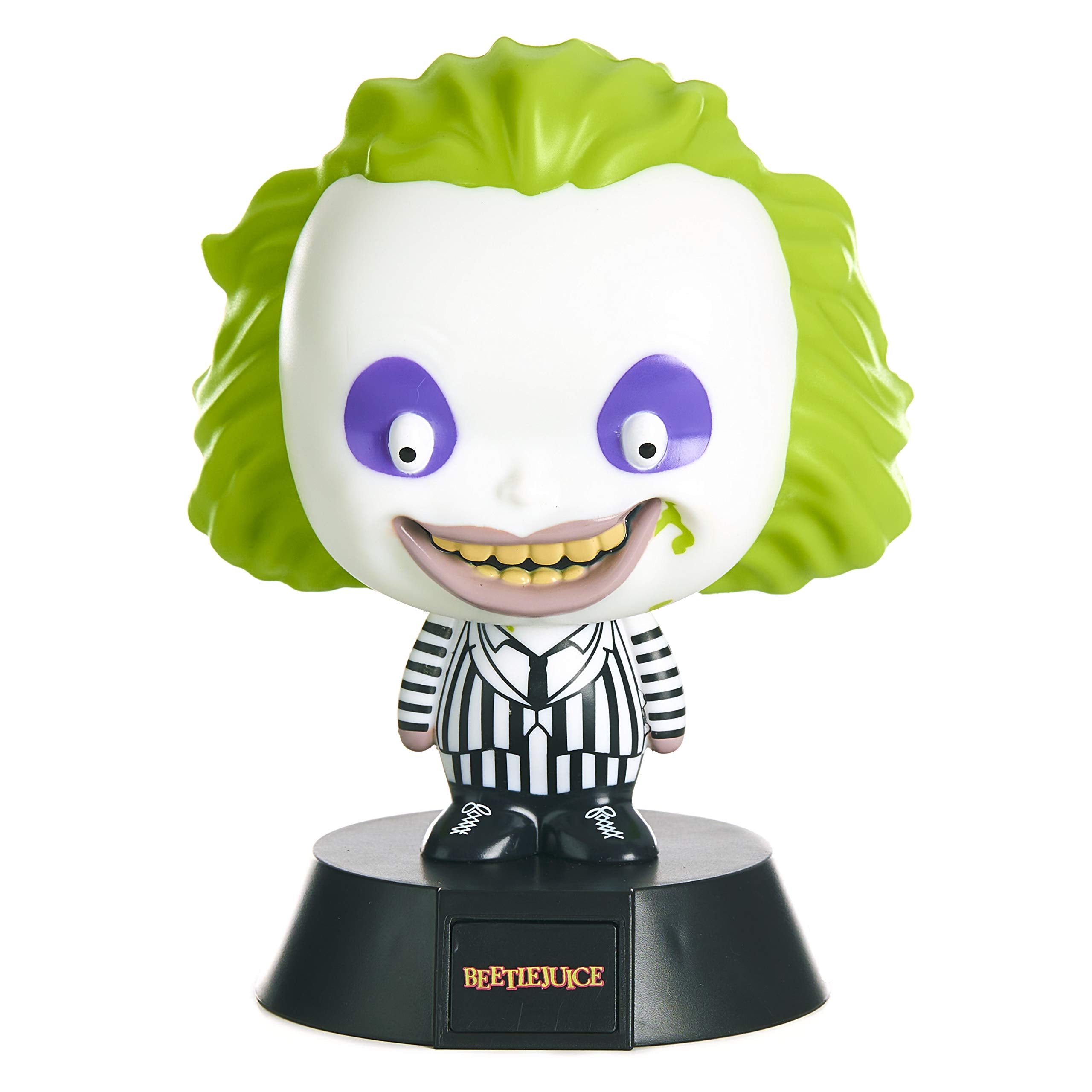 Paladone Beetlejuice 3D Icon Night Light or Desk Lamp BDP | Officially Licensed from The 1988 American Horror Film,Black and White | Battery Powered 2X AAA