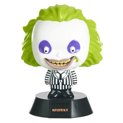 Paladone Beetlejuice 3D Icon Night Light or Desk Lamp BDP | Officially Licensed from The 1988 American Horror Film,Black and White | Battery Powered 2X AAA