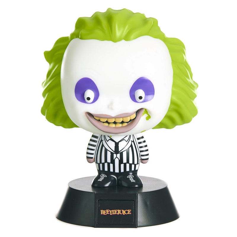 Paladone Beetlejuice 3D Icon Night Light or Desk Lamp BDP | Officially Licensed from The 1988 American Horror Film,Black and White | Battery Powered 2X AAA
