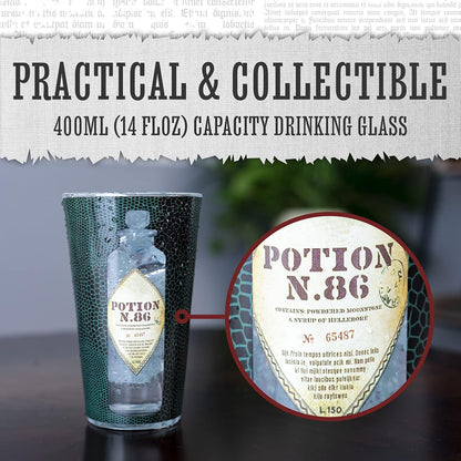 Paladone PP8372HP Harry Potter Potion Drinking Glass | Officially Licensed Merchandise, Multicolored