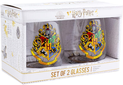 Hogwarts Crest Set Of 2 Glasses