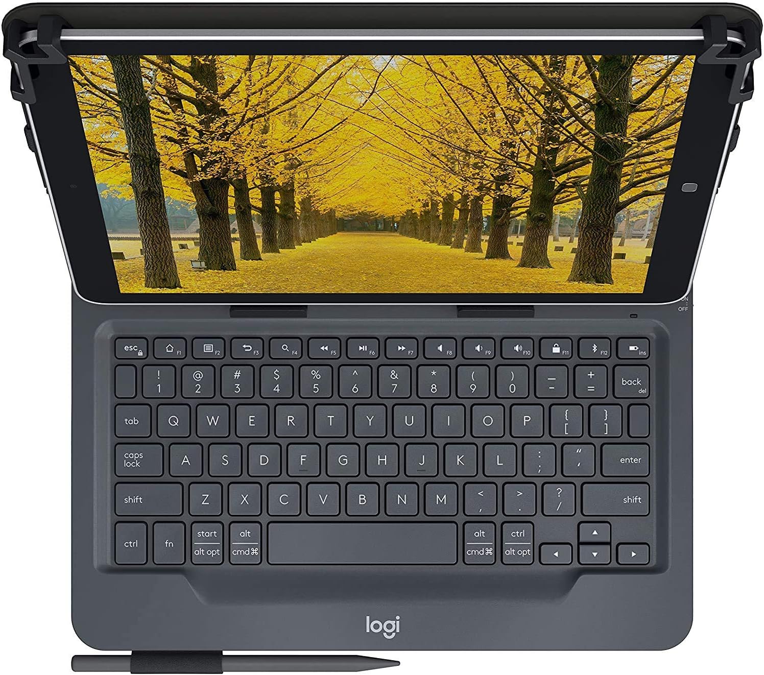 Logitech Universal Folio cover iPad o Tablet Con Tastiera Bluetooth Wireless, Apple, ‎Android, Windows da 9-10 pollici, Facile Configurazione, Durata Batteria 2 anni,Layout ‎Italiano QWERTY - Nero