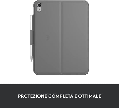 Logitech iPad (10th generation) Keyboard Case | Slim Folio with integrated wireless keyboard (Graphite) - Italian Layout