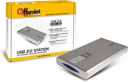 Hamlet HXD2CCUU USB 2.0 Station 2.5-Inch External Hard Disk Enclosure