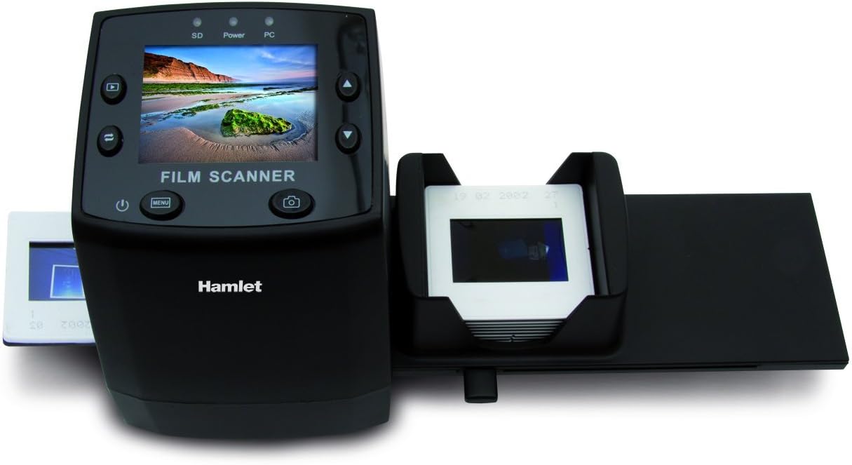Hamlet XDVDIAPO scanner - scanners (Film/slide, USB 2.0, DC, 2592 x 1680 DPI, CMOS, Black) DIAPOSITIVE-NEGATIVI