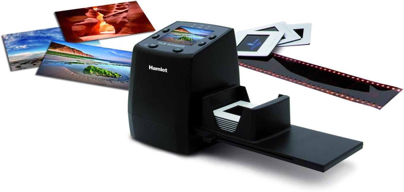 Hamlet XDVDIAPO scanner - scanners (Film/slide, USB 2.0, DC, 2592 x 1680 DPI, CMOS, Black) DIAPOSITIVE-NEGATIVI
