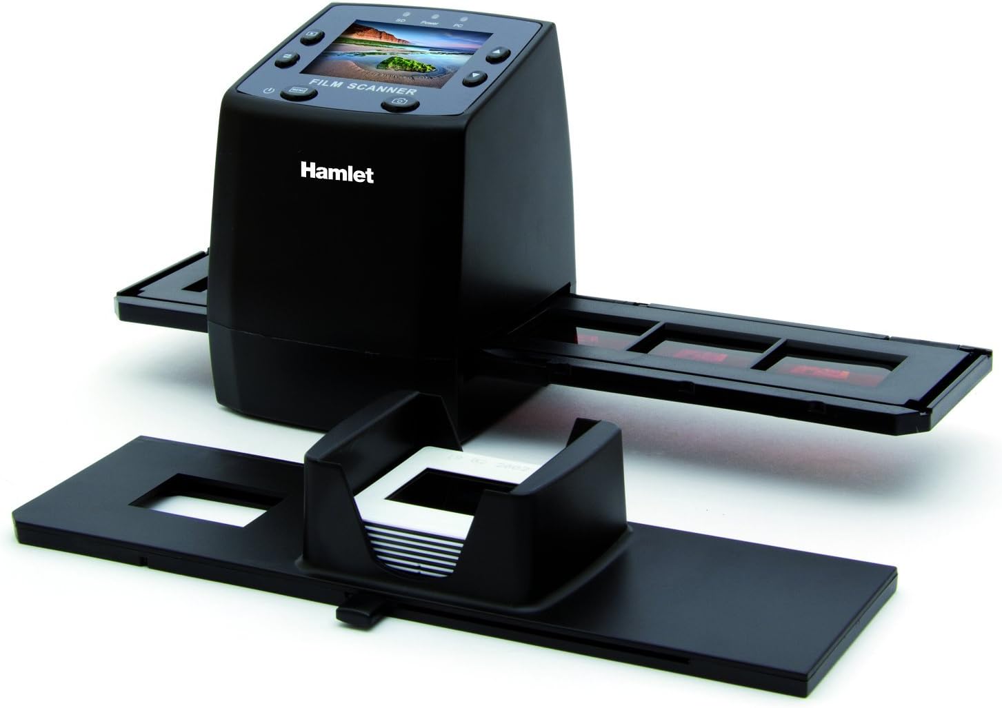Hamlet XDVDIAPO scanner - scanners (Film/slide, USB 2.0, DC, 2592 x 1680 DPI, CMOS, Black) DIAPOSITIVE-NEGATIVI