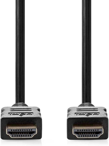 NEDIS High Speed HDMI Cable with Ethernet, HDMI Connector - HDMI Connector, Black, 0.5 m