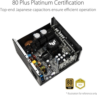 TUF Gaming 850W Gold (850 Watt, ATX 3.0 Compatible, Fully Modular Power Supply, 80+ Gold, Military-grade Components, Dual Ball Bearing, Axial-tech Fan, PCB Coating, 10 Year Warranty) TUF GAMING ATX 3.0 850W BLACK