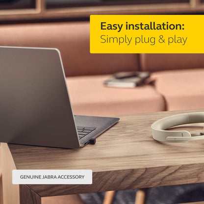 Jabra Link 370 USB-A Bluetooth Adapter MS - 30 Meter/98 Feet Wireless Range for Jabra Headsets - Microsoft Optimised - Black