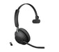 Jabra Evolve2 65 Wireless PC Headset – Noise Cancelling Microsoft Teams Certified Mono Headphones With Long-Lasting Battery – USB-A Bluetooth Adapter –