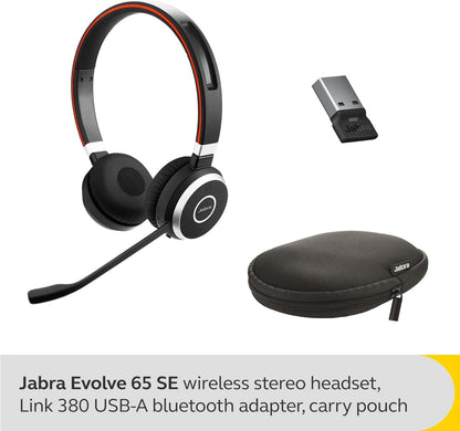 Jabra Evolve 65 Se Uc Stereo - Headset - On-Ear - Bluetooth - Wireless - Usb - Optimised For Uc - For Jabra Evolve, Link