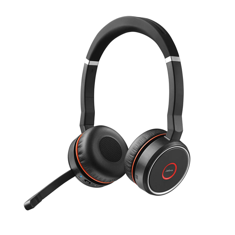 Jabra Evolve 75 SE Wireless Stereo Headset - Bluetooth Headset with Noise-Cancelling Mic & Active Noise Cancellation - MS Teams Certified, works with all other platforms - Black Evolve 75 SE Headset only Microsoft