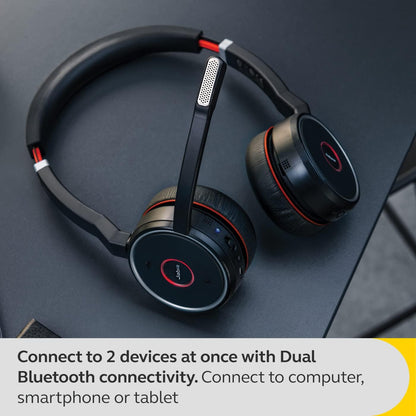 Jabra Evolve 75 Se Uc Stereo - Headset - On-Ear - Bluetooth - Wireless - Active Noise Cancelling - Usb - Zoom Certified