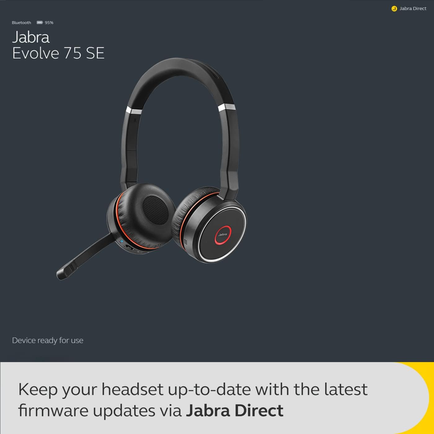 Jabra Evolve 75 Se Uc Stereo - Headset - On-Ear - Bluetooth - Wireless - Active Noise Cancelling - Usb - Zoom Certified