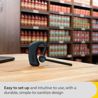 Jabra Perform 45 Ear Hook Mono Bluetooth Headset with Advanced Ultra-noise-cancelling Microphone, Push-to-Talk (PTT) functionality, Face2Face Mode and Discreet Design - Black