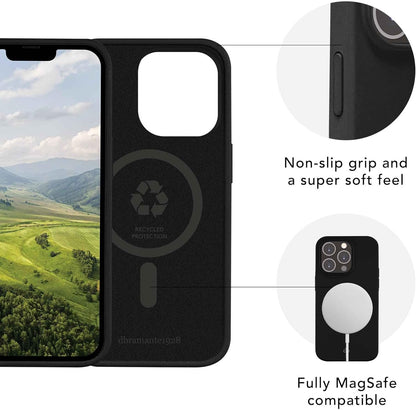 dbramante1928 iPhone 14 Case Compatible with MagSafe Monaco Night Black
