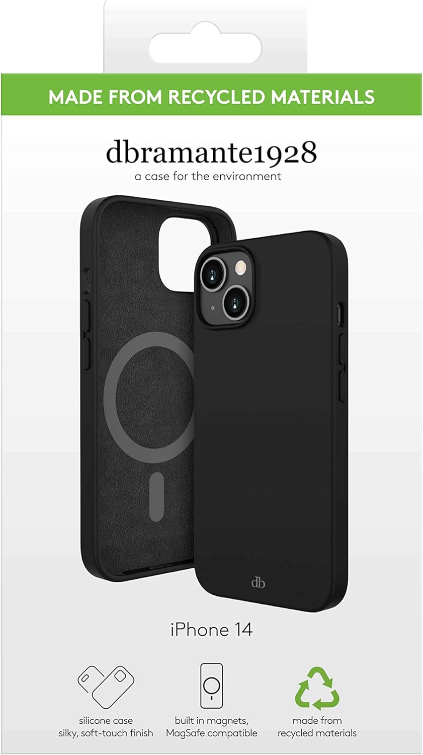 dbramante1928 iPhone 14 Case Compatible with MagSafe Monaco Night Black