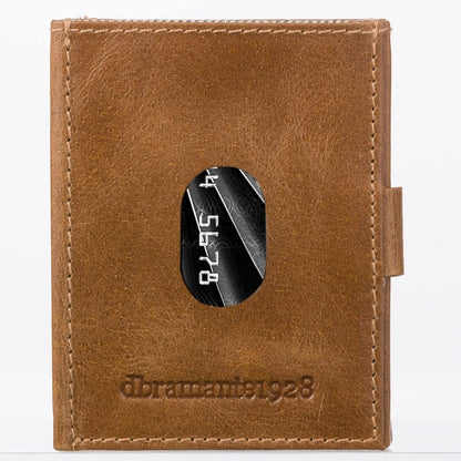 dbramante1928 Credit Card Wallet with Three Compartments, Men's Wallet Made of Genuine Full Grain Leather, Men's Wallet Made from Premium Leather (Tan